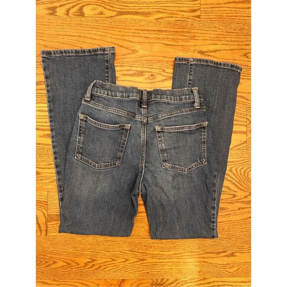 Old Navy Medium Wash Blue High Rise Flare Jeans Size 16 With Waist Adjuster - Picture 4 of 4